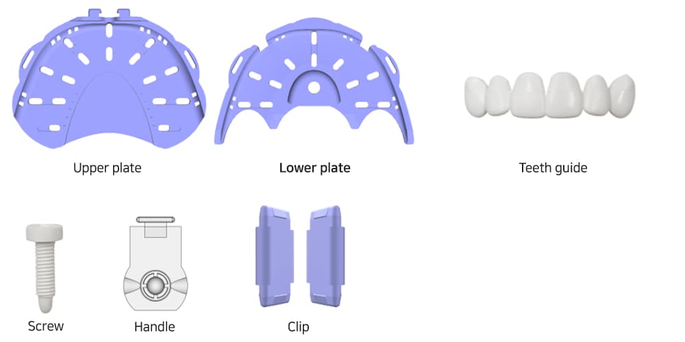 JB Fork Radi+ upper and lower plates with anterior markers